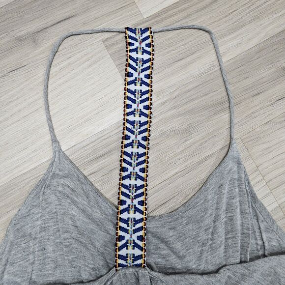 FINN & CLOVER Womens Gray Beachy Boho Open Back Maxi Dress Size Large - Picture 4 of 5